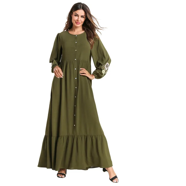 Элегантное Грудное вскармливание длинное платье однобортное круглый вырез