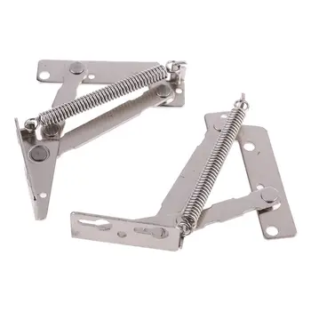 

2pcs/set 80 Degree Sprung Hinges Cabinet Door Lift Up Stay Flap Top Support Tool for Cupboard Kitchen