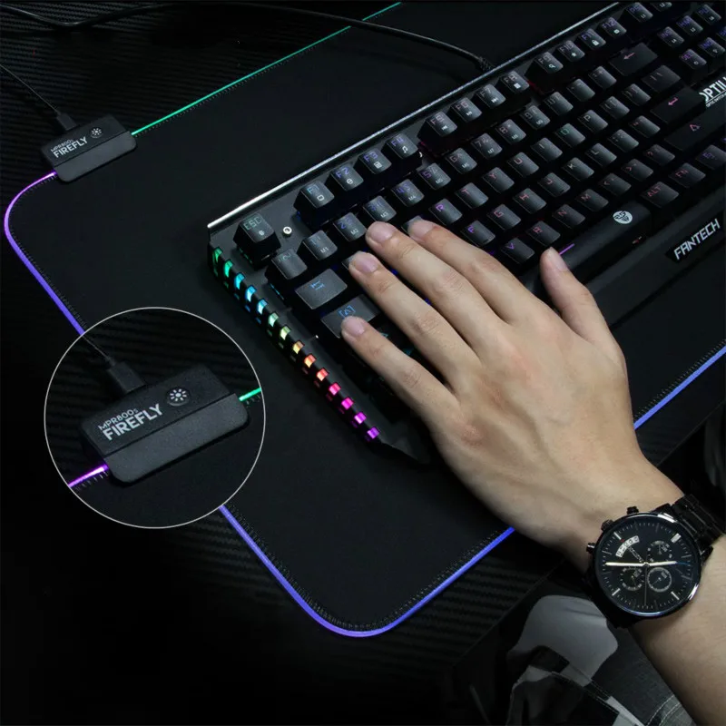 Большой коврик для мыши XGZ с черной треугольной текстурой RGB