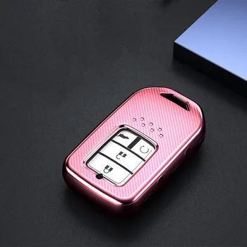 

Fashion Soft TPU Car Key Case Full Cover Shell For Honda Hrv Civic 2017 Accord 2003-2007 Cr-v Freed Pilot Protector Accessories