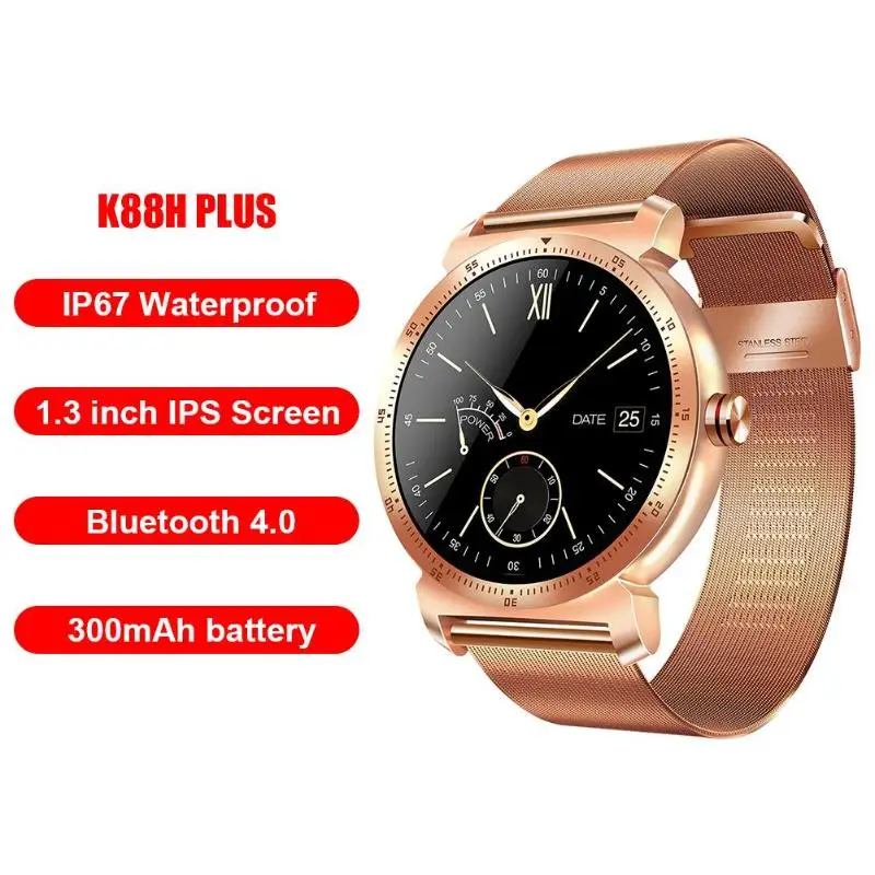 K88H Plus bluetooth IP67 водонепроницаемый монитор сердечного ритма шагомер фитнес-трекер спортивные умные часы для поддержания здорового образа жизни для iPhone/Android/IOS