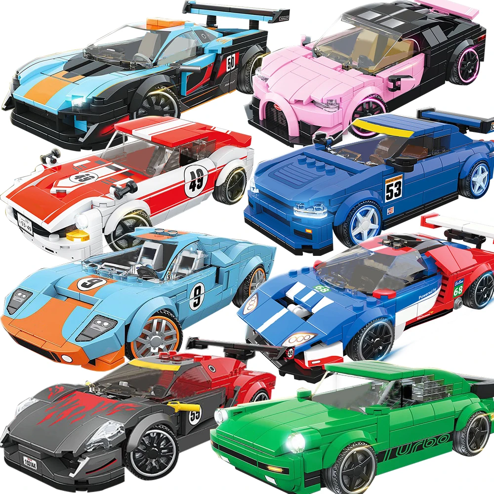 Obtenga esto Bloques de construcción de automóviles de carreras para niños, figuras de corredor, deportes, Moc, garaje, modelo MOC, bloques educativos, juguetes para niños 2021 qxQKMDEy38Z