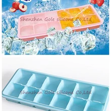 300 шт./лот, 12 квадратных отверстий, силиконовый лоток для льда, для дома, кухни/баров, сделай сам, для мороженого, замороженные шарики, форма, чехол