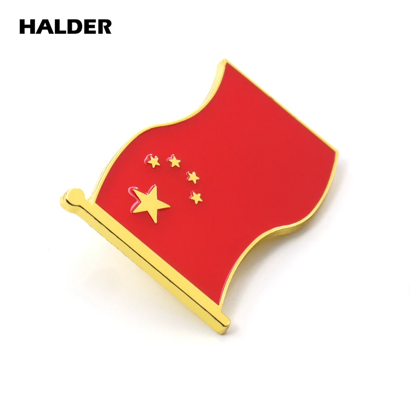 HALDER, китайский национальный флаг, карта, сплав, брошь, модная, персональная, Джинсовая, пальто, рубашка, рюкзак, булавка, ювелирное изделие, Нагрудный значок, аксессуар