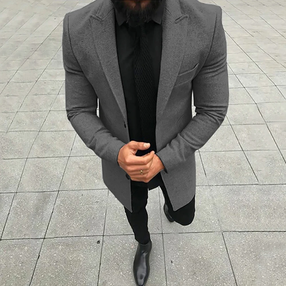 Vogue Nice Winter Men Slim Woolen Coat Luxury High Quality Thick Warm Single-breasted Business Casual Coat Jacket Men Coats Vogue Nice Winter Men Slim Woolen Coat Luxury High Quality Thick Warm Single-breasted Business Casual Coat Jacket Men Coats