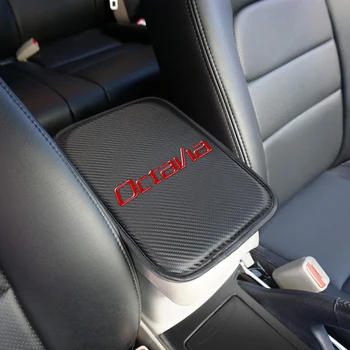 

1PCS Car Armrest Pad Covers Auto Seat Armrests Storage Protection Cushion for Skoda Octavia fabia rapid yeti Kodiaq Car Styling