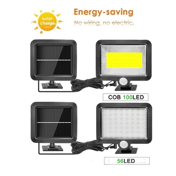 

LED Solar Light Powered LED Solar Lamp Panel 56/30 LED Motion Sensor IP65 Human Body Induction Outdoor Lighting Garden ABS Wall