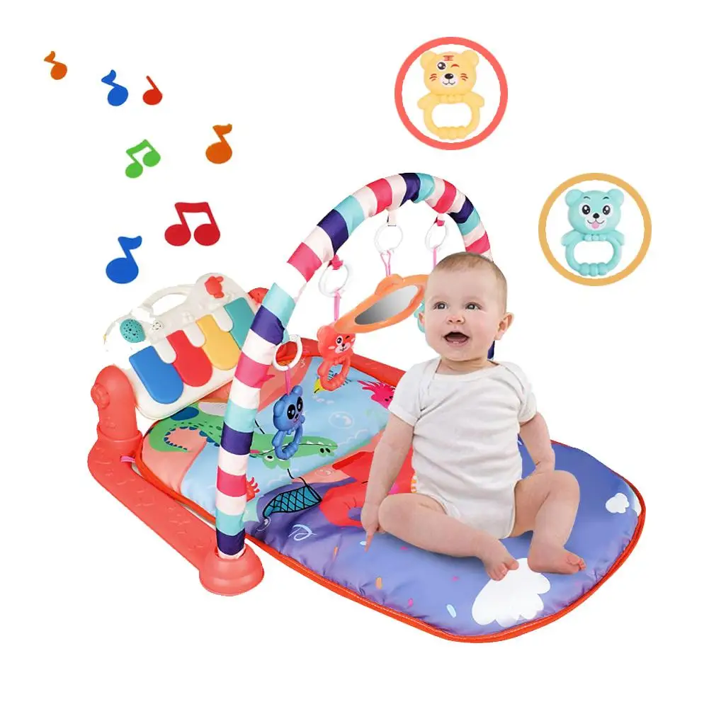 Baby Multi-Function Music Pedal Piano Carpet Newborn Fitness Rack Toy Gymnastics Mat Children Music Carpet Toy Musical Instrume
