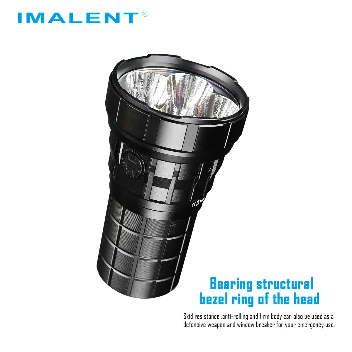 IMALENT R60C Rechargeable LED Flashlight 18000LM Powerful Searching Light Waterproof with 21700 Battery for Caving Patrolling