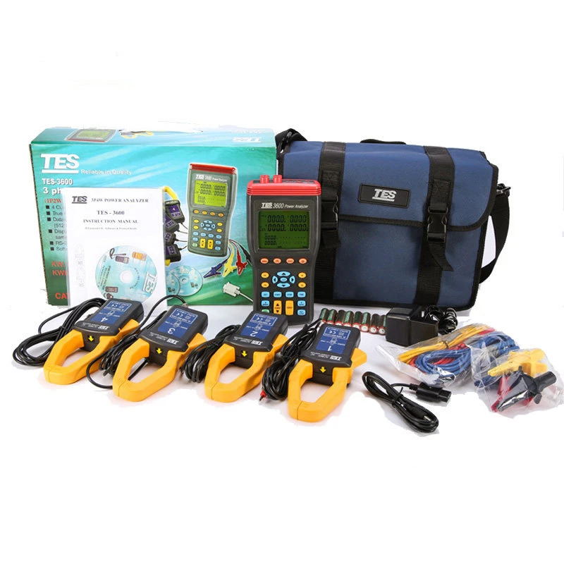 Tes3600n 3 Phase Power Analyzer With Software Power Quality Analyzer