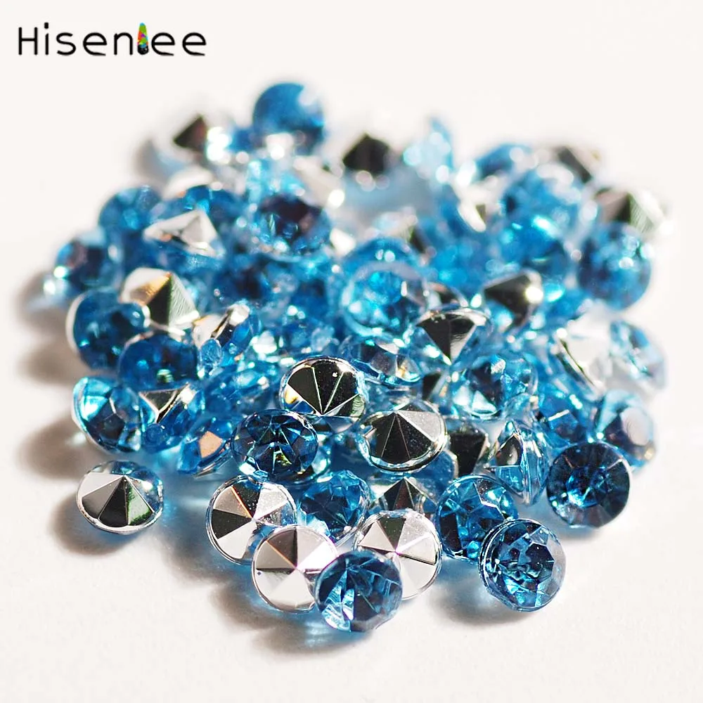 1000pcs / Pack 1.5mm New High Quality Color Micro Zircon Resin Shiny Crystal Rhinestone 3D Charm DIY Nail Jewelry Decoration - Цвет: Light blue