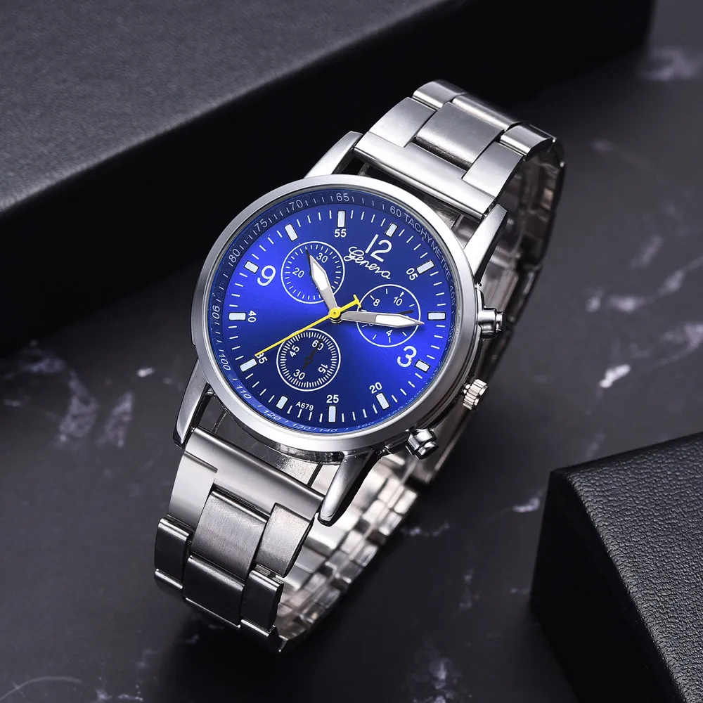 

Men's Quartz Steel Strip Quartz Watch Fashion Solid Color Hot Selling Steel Strap Simulated Sports Quartz Watch   50*