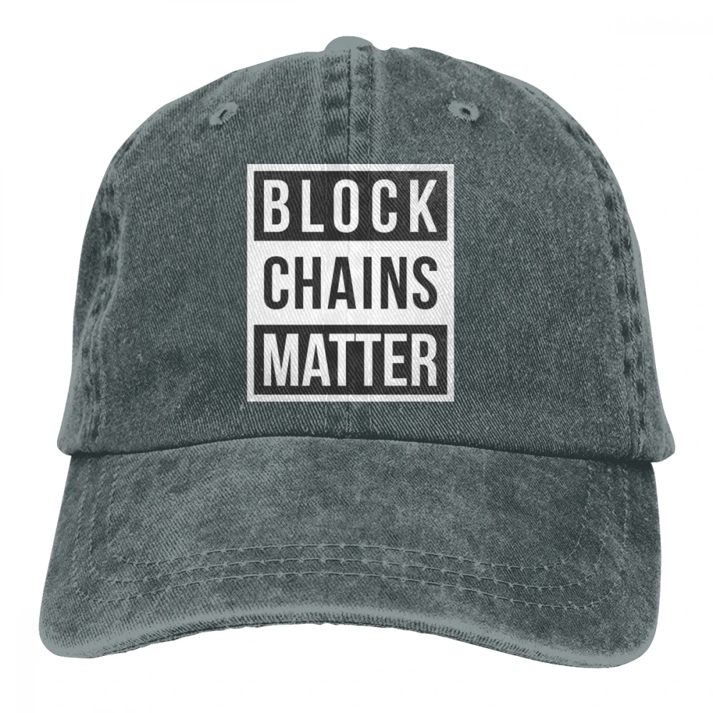 Блочные цепи материя Casquette Deep Heather унисекс Мужские и женские деним Strapback бейсболка Регулируемая шляпа для гольфа