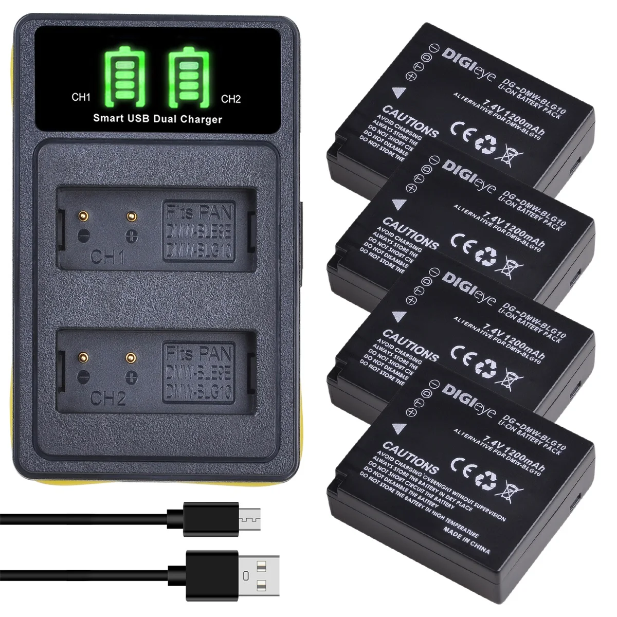 Набор аккумуляторов и зарядного устройства DMW-BLG10 BLG10E BLG10pp DMW-BLE9 для Panasonic Lumix DC-G100 ZS80 GX9 ZS200 ZS70, DMC-GX85 ZS60 ZS100