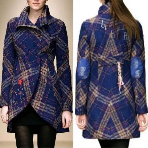 DESIGUAL grados Espanhol populares University senhora diseños abrigo casaco abrigos para mujer elegante|Lana y mezclas| AliExpress