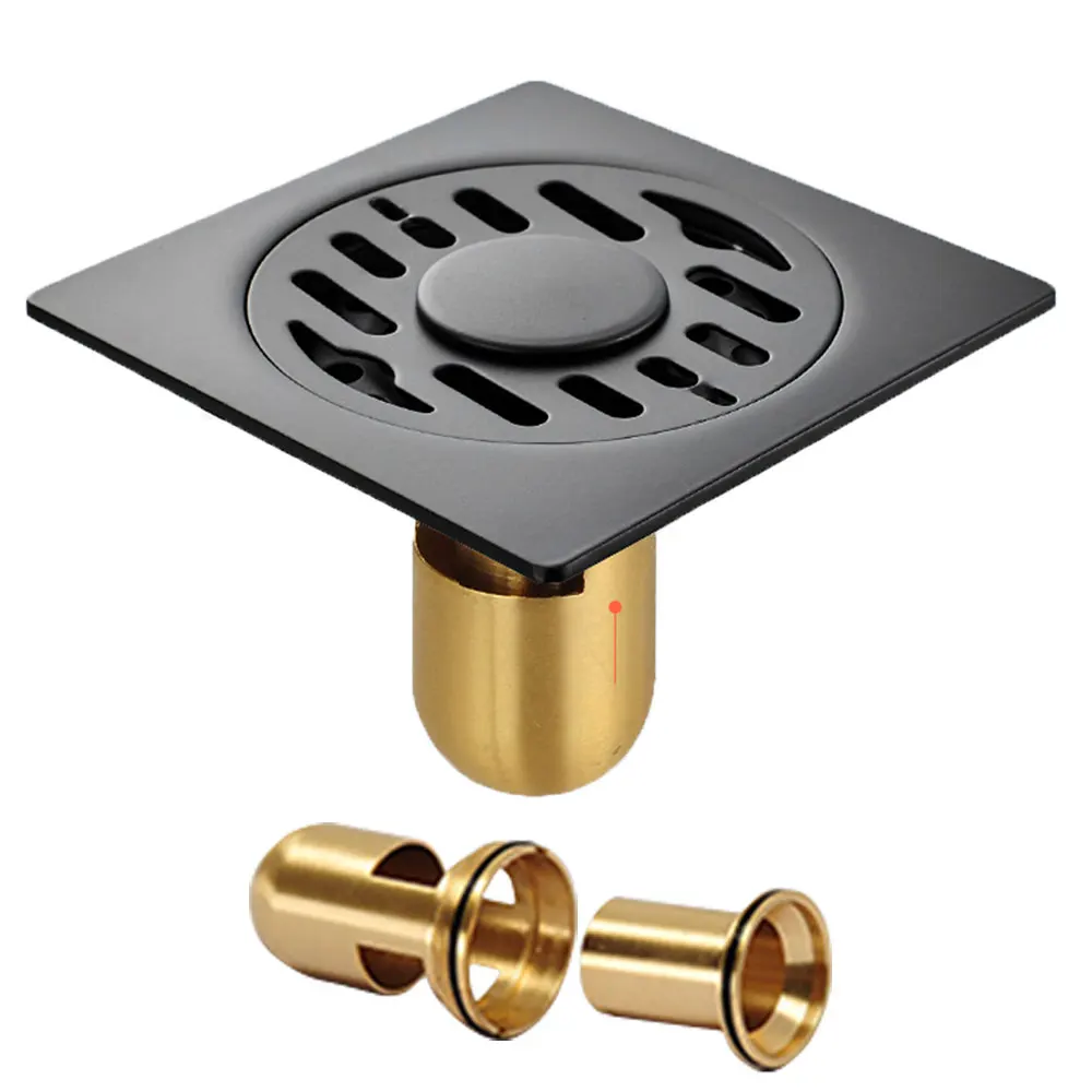 

10 см квадратный дренажный настил для душа квадратный напольный латунный Пинцет для мусора для ванной и кухни