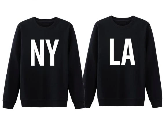 Sudadera a juego para pareja, de Los Ángeles, Nueva York, regalo para Tumblr|Sudaderas con capucha y - AliExpress