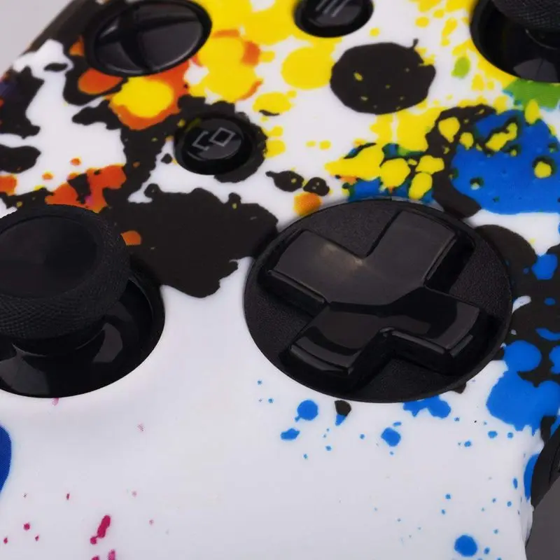 FFYY-печатный силиконовый чехол для S/X контроллера x 1(граффити) с PRO Thumb Grips x 8