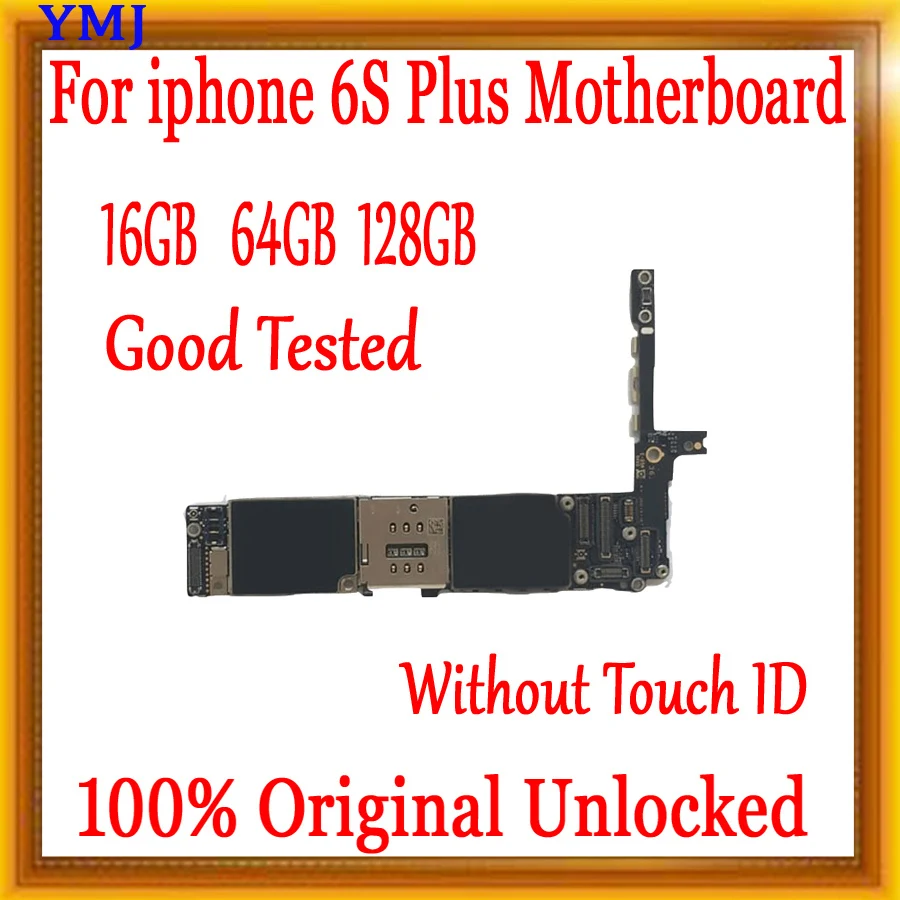 100% оригинальная разблокированная материнская плата для iPhone 6S Plus 5 дюйма без Touch ID