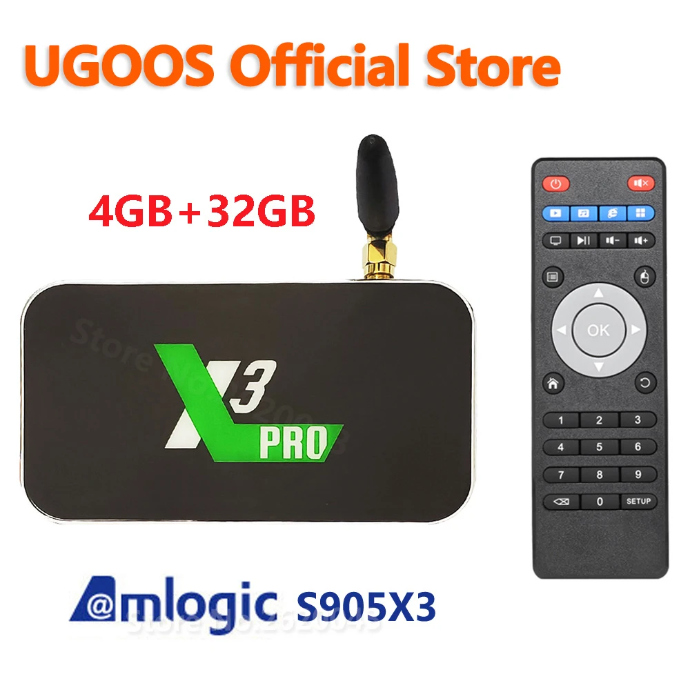 Media-Player Smart-Tv-Box Bluetooth Ugoos X3 Android 9.0 Amlogic S905x3 4K Ddr4 16gb