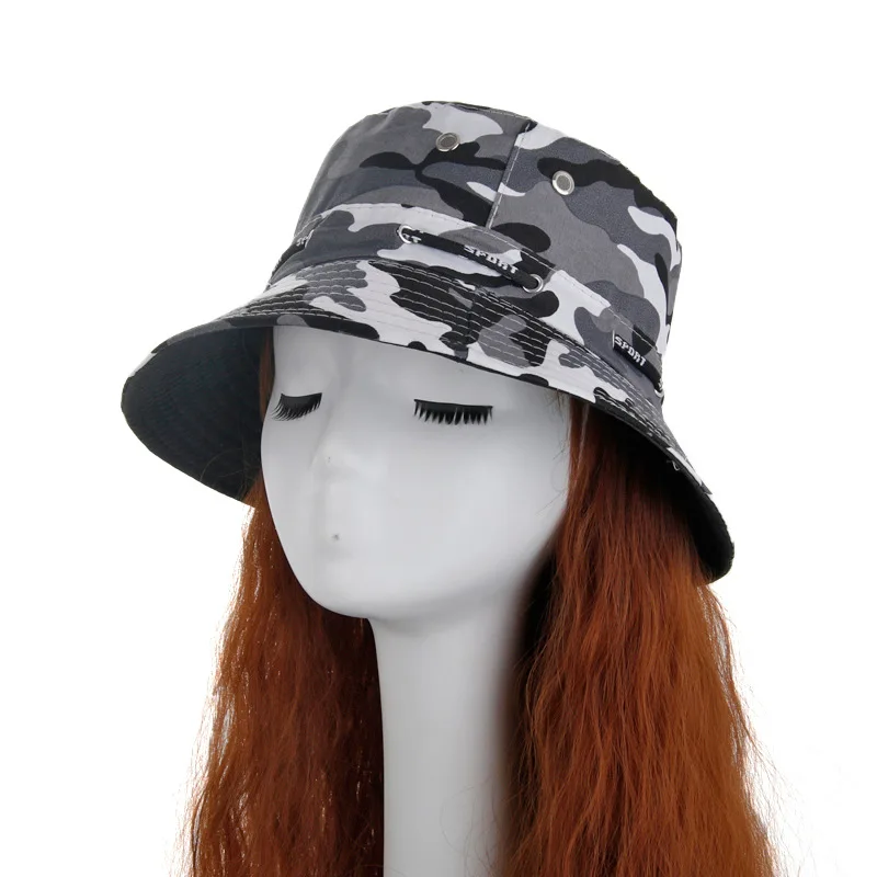 

PureLeisure Stylish Men Women Camouflage Fisherman Hat Fishing Hat Outdoor Sun Protection Sunshade Ladies Beach Folding Cap Hat