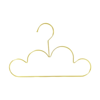 

10Pcs Hangers Non Slip Metal Toddlers Clothes Hanger Golden Kids Cloud Shape Coat Hanger Clothing Storage Organizer Rack