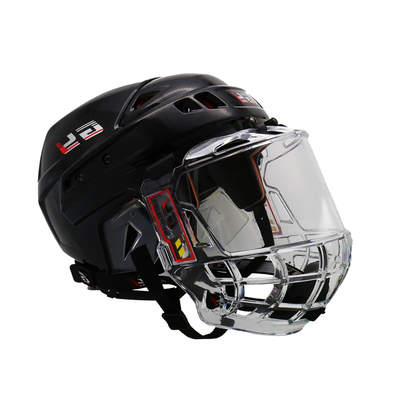 GY SPORTS дизайн хоккейный шлем с анти-туманом и против царапин с обеих сторон полный PC маска для лица