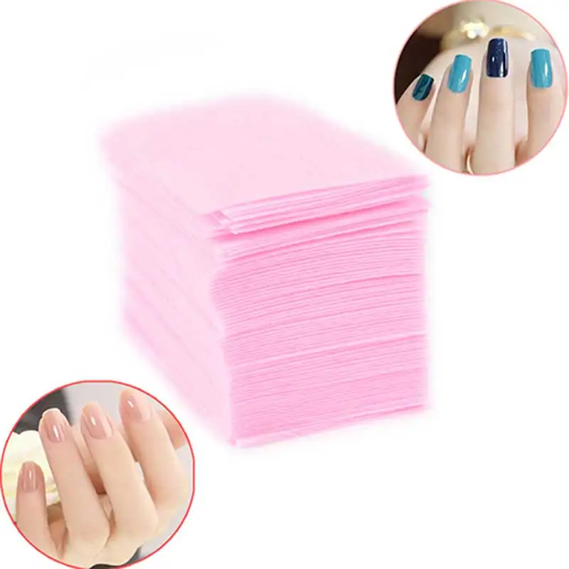 100 Pcs Pink Lint-Free Wipes All For Manicure Nail Polish Remover Pads Paper Cutton Pedicure Gel Tools | Красота - Цена: US $0.35 / lot