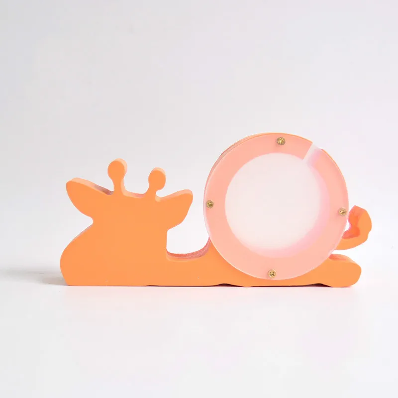 Orange giraffe Мультяшные животные слон копилки Деревянный Копилка для денег для детей Спальня ДЕТСКИЙ Декор для дома детский подарок на день рождения - Цвет: Orange giraffe