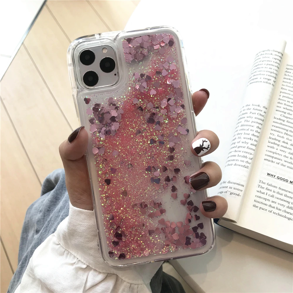 Dynamic Liquid Silicone TPU Glitter Quicksand Case For iPhone 11 Pro MAX X XS SE 5 5S 6 6s 7 8 Plus Cover Phone Cases Fundas |
