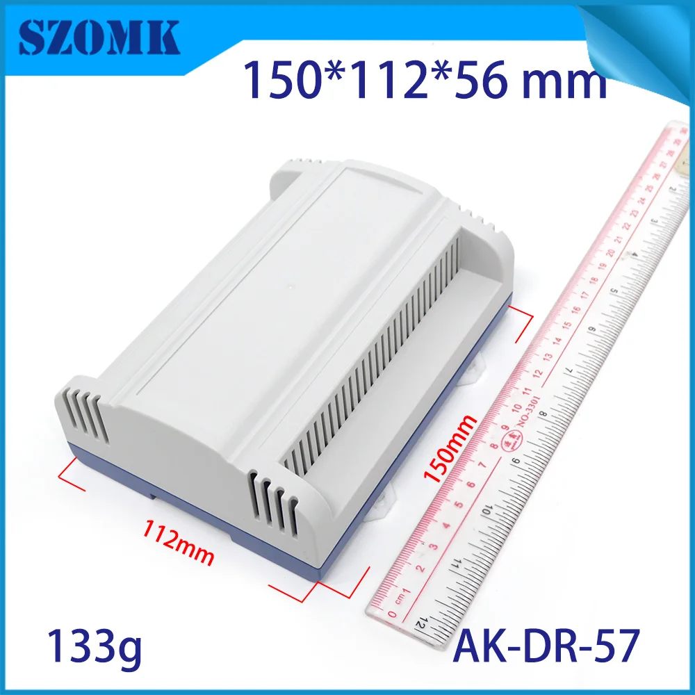 1 шт. SZOMK ABS пластиковый корпус для электроники на din-рейке 150*112*56 мм