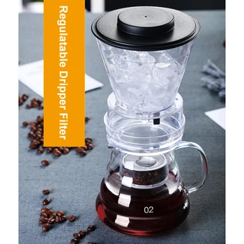 

Ice Drip Coffee Pot Glass Coffee Maker Regulatable Dripper Filter Cold Brew Pots Ice Brewer Percolators Espresso Coffee PAK