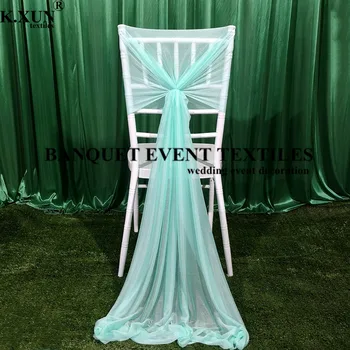 

Out Door Wedding Sequin Organza Chiavari Chair Cap Hood Cover For Event Party Banquet Decoration