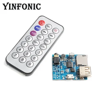 

MP3+WAV+WMA decoder board 3 in 1 MP3 decoder module lossless decoder board recording Support U disk TF card