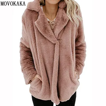 

New Fashion Plush Sweatshirt Coat Women Autumn Winter Female Coat Winter Womens Blend Coat Woman Pocket Long Sleeve Winter Coats