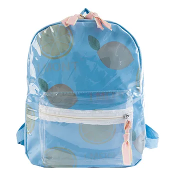 

Cute Jelly Backpack Women Backpacks Fashion PVC Fruit Pattern Teen Girls Schoolbags Korean Style Chic Bookbag