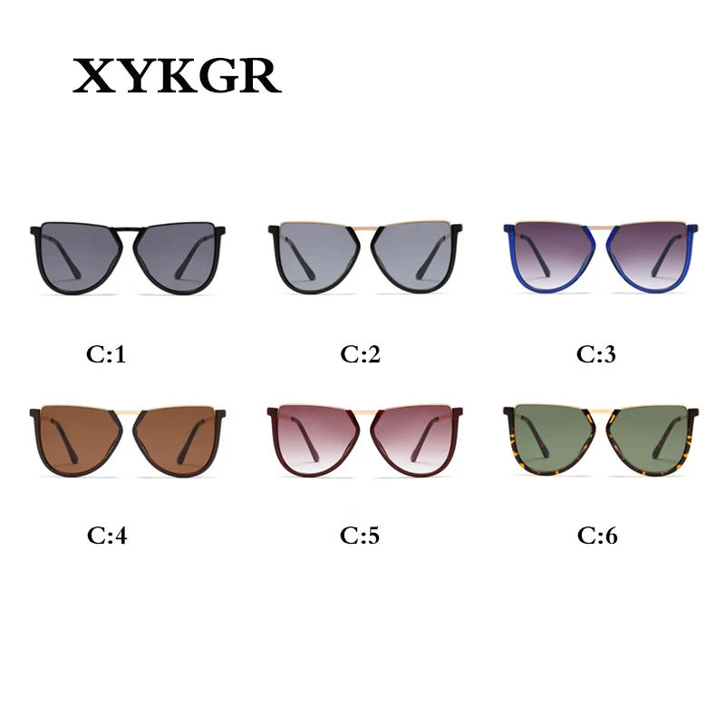 XYKGR, модные, большая оправа, солнцезащитные очки для мужчин, неправильная оправа, солнцезащитные очки для женщин,, тренд, черные очки, UV400