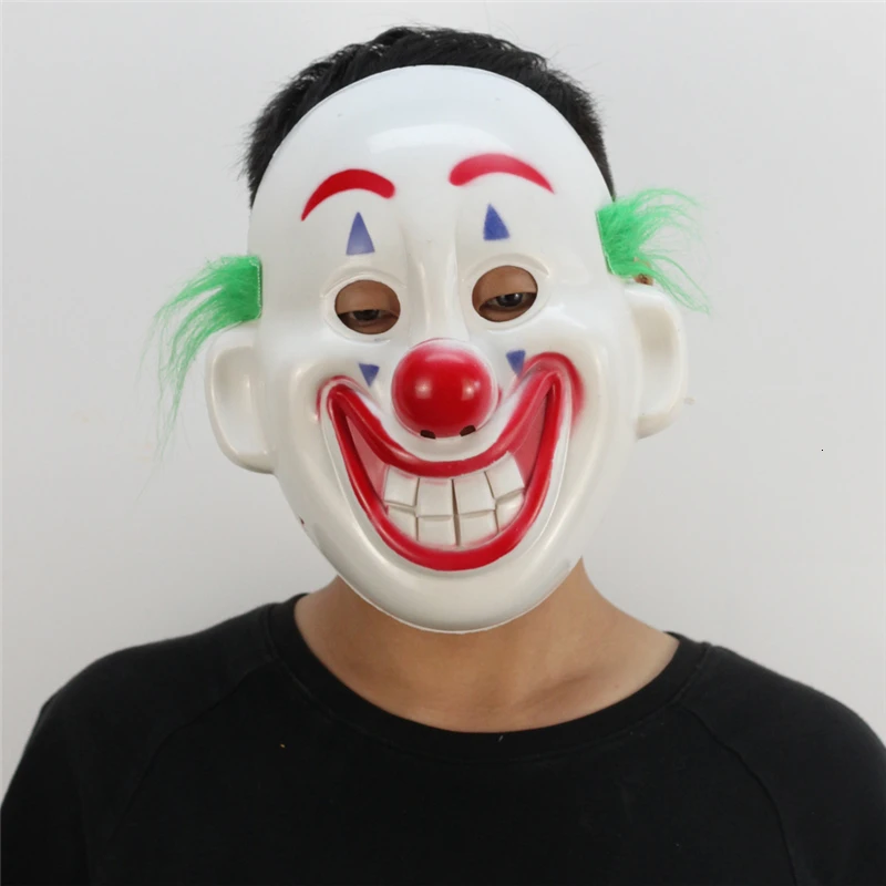 Joker Joaquin Phoenix Mask Cosplay Props Pvc Clwon Half Helmet Halloween Mask The Joker Arthur Fleck