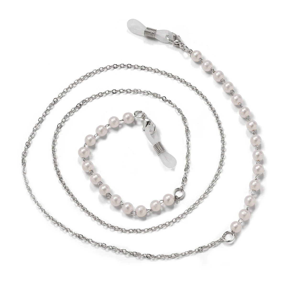 Elegant Acrylic Pearl and Crystal Eyeglasses Chain Necklace - Fashion Jewelry Accessory