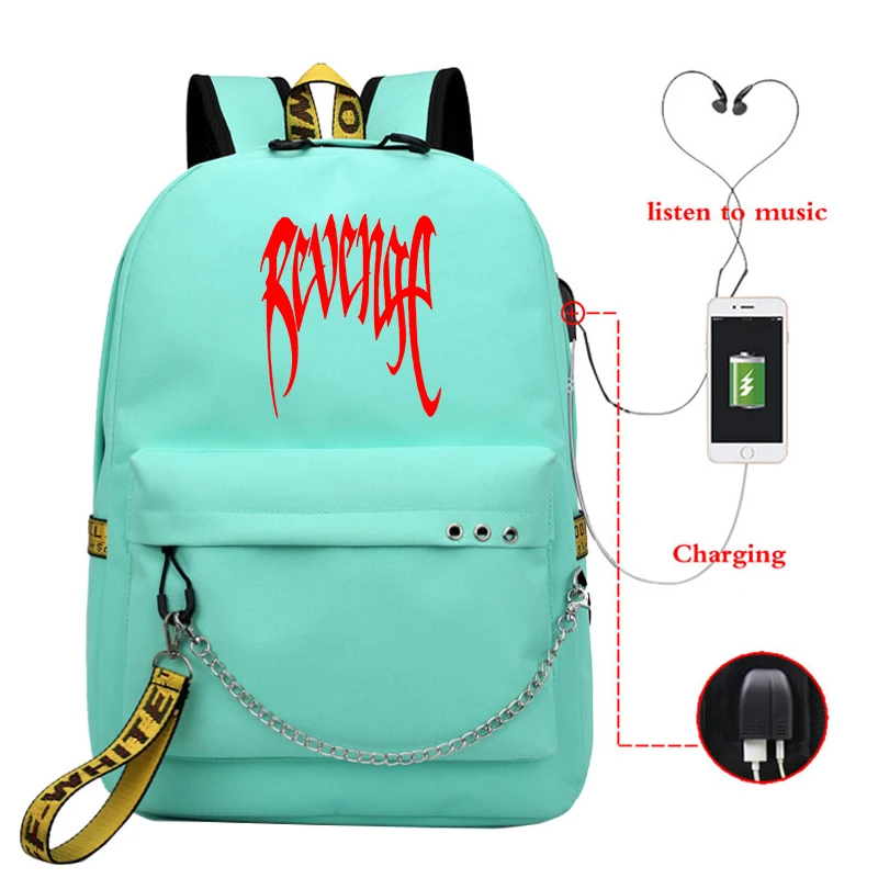 Рюкзак Mochila XXXTentacion, рюкзак для путешествий, рюкзак для ноутбука, рюкзак для мужчин и женщин, рюкзаки с Usb зарядкой, школьные рюкзаки для девочек-подростков - Цвет: 5