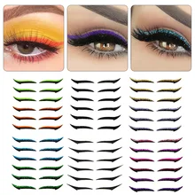 

12pcs/6 pairs Eyelid Line Stick Reusable eyeliner stickers Cat Eye Makeup Double Eyelid Sticker Eyeliner Makeup Sticker