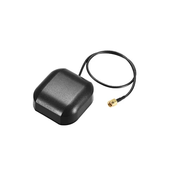 Uxcell 1 個gps北斗アクティブアンテナsma雄プラグ 34dB空中コネクタケーブルと磁気マウント 0.5 メートルワイヤー