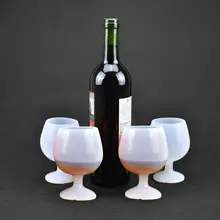 Силиконовая чашка Нескользящая переносная силиконовая чашка для сока вина колы и пивного барбекю чашка для путешествий стеклянные кухонные инструменты