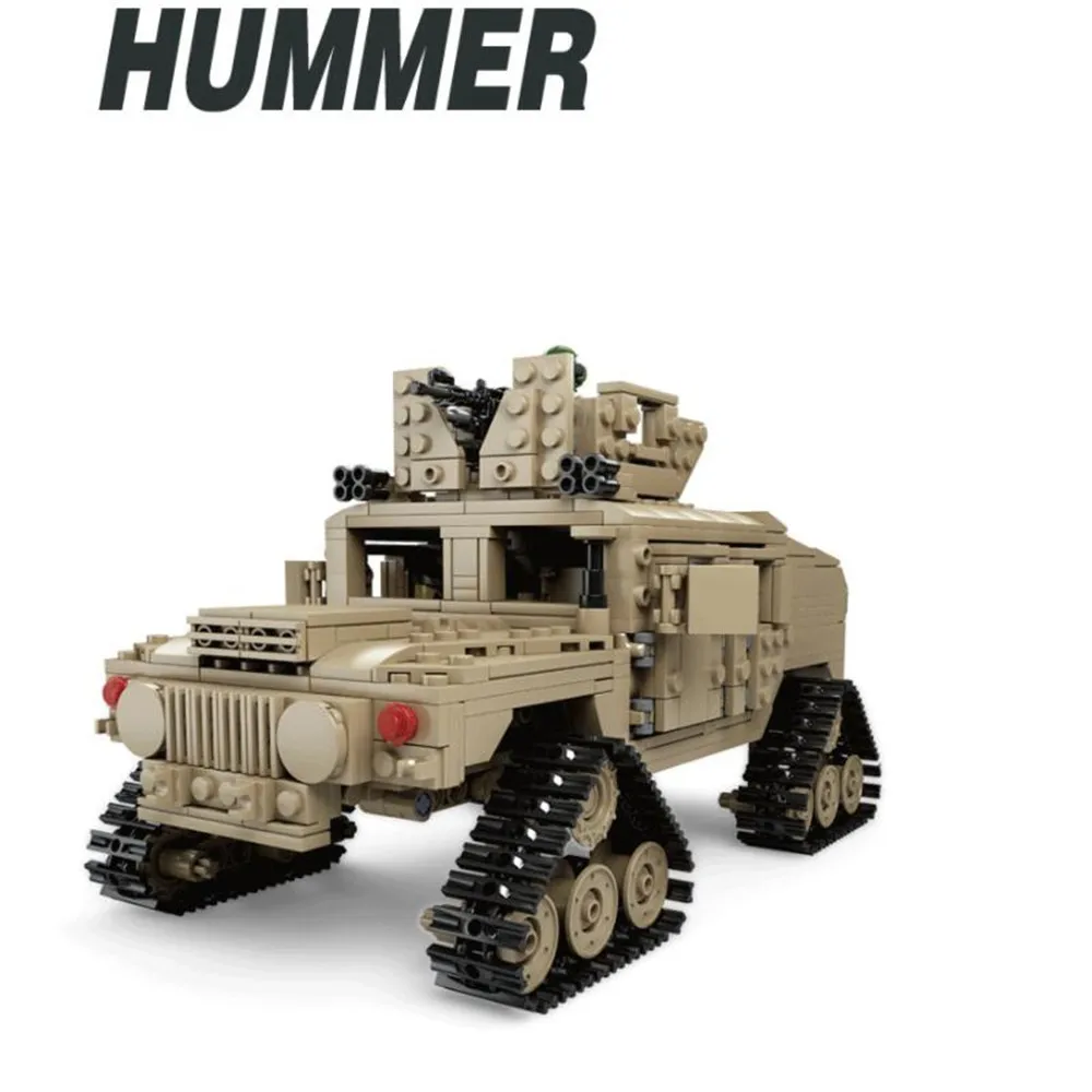 

Military Theme Tank Building Blocks M1A2 ABRAMS MBT 2 Hummer Model Toy Tank Models Toys For Children Education Christmas Gift