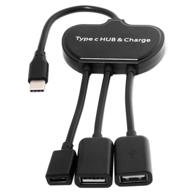 USB-C type-C многокабельный двухпортовый концентратор с PD зарядкой питания для ноутбука и сотового телефона UC-123