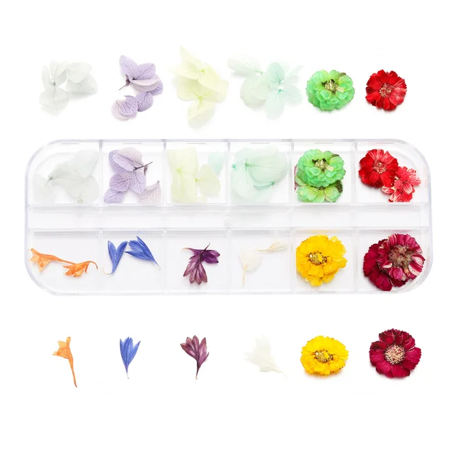 1Box Dried Flowers Dry Plants for Rsein Molds Fillings Epoxy Resin Pendant Tweezers Jewelry Making Craft DIY Nail Art Decoration Style35