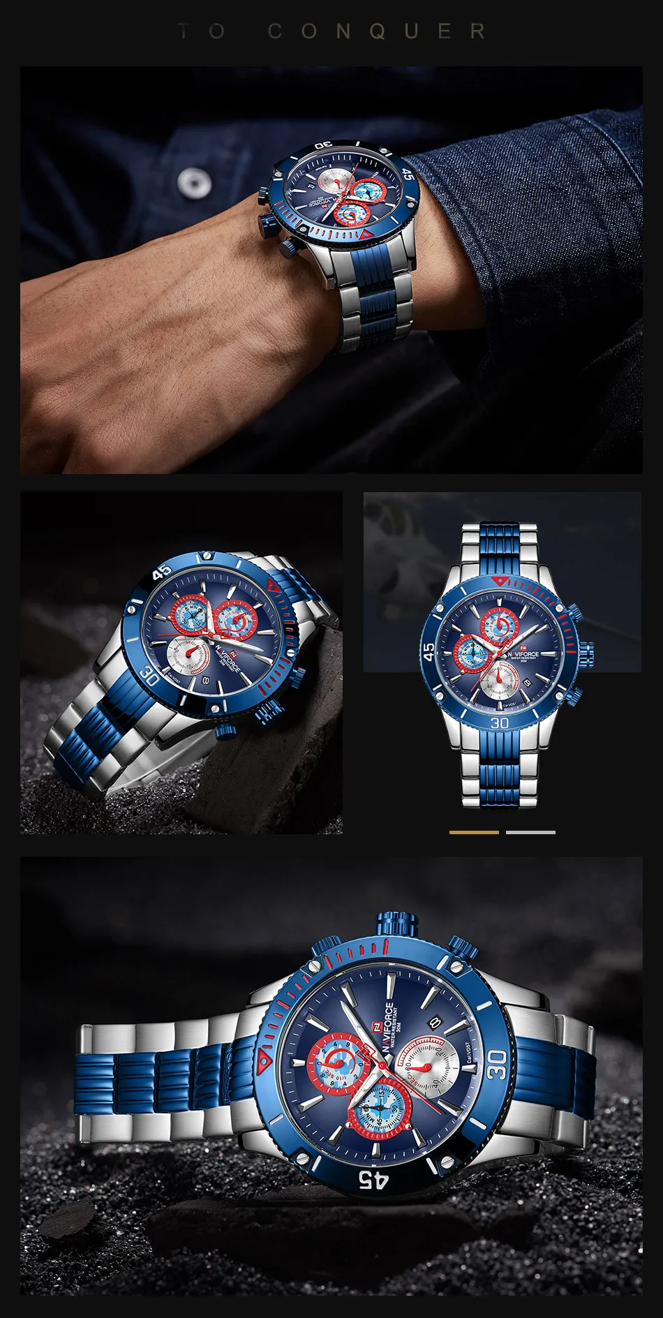 Новые мужские часы NAVIFORCE, армейские военные спортивные наручные часы, мужские водонепроницаемые часы с хронографом и датой, зеленые кварцевые часы, мужские часы