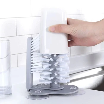 

Cup Brush Cleaner Bottles Brush Sink Kitchen Accessories Drink Mug Wine Suction Cup Cleaning Brush Gadgets For Bar