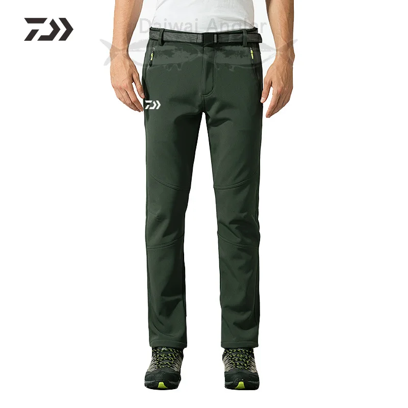 Army Green Новинка, Daiwa, брюки для рыбалки, ветрозащитные, водонепроницаемые, плотные, одноцветные, для мужчин, для улицы, для походов, кемпинга, длинные штаны, спортивная одежда для рыбалки - Цвет: Army Green