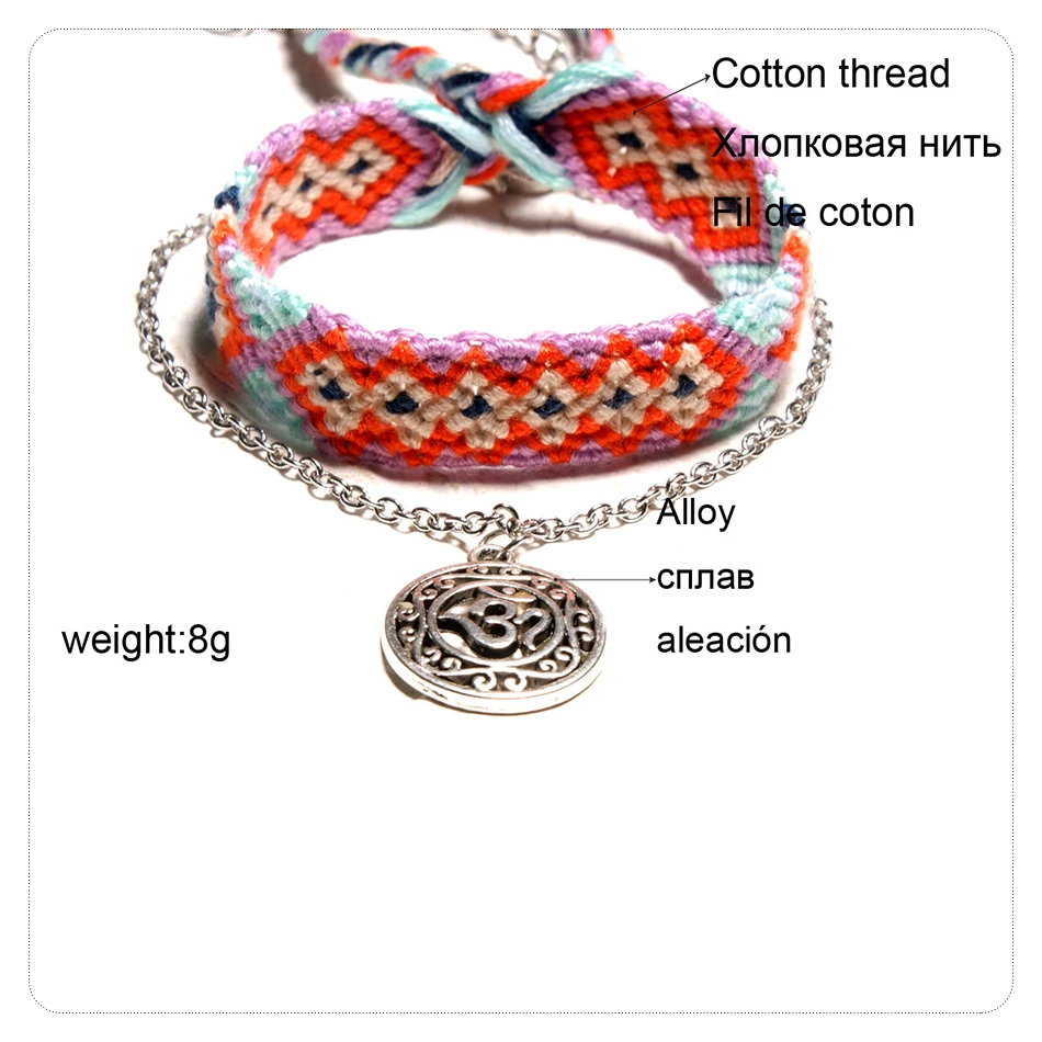 BRAVEKISS Friendship Wave Coin Pendant BOHO Retro Anklets For Gift stainless steel Anklet Bohemian Bracelets On Leg Jewel PA0035
